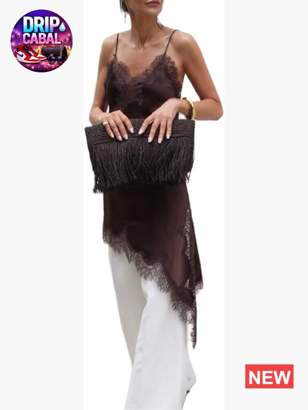 Women Lace Trim Satin Long Flowy Tank Top Sleeveless Silk Cami Layering Top